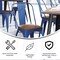 Emma and Oliver Perth Metal Stacking Dining Chairs with Poly Resin Seats for Indoor/Outdoor Use